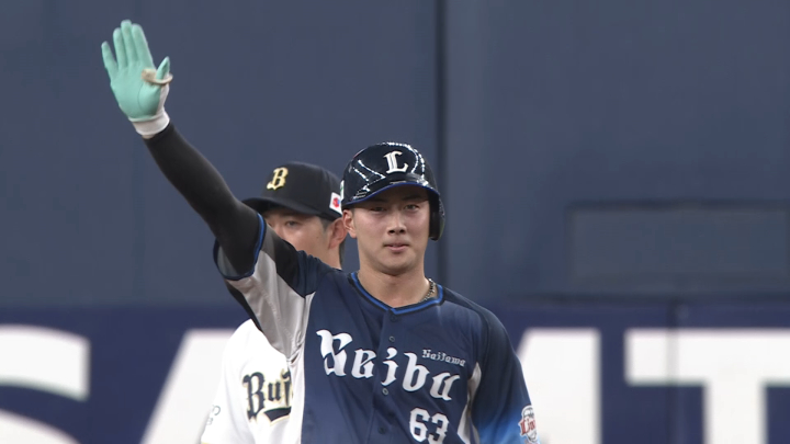 長谷川信哉が貴重な追加点となるタイムリー　交流戦は首位打者＆MVP獲得