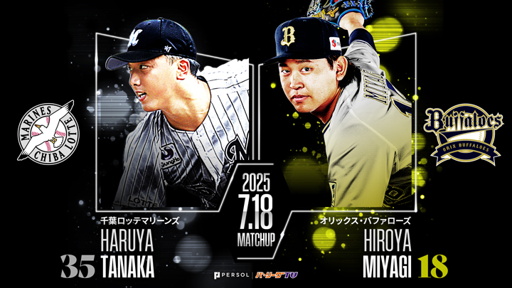 約2カ月ぶりの勝利目指す田中晴也と宮城大弥が先発