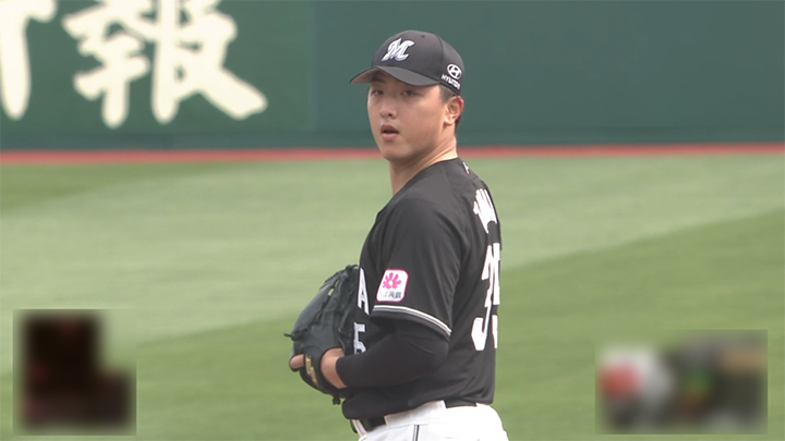 千葉ロッテマリーンズ・田中晴也投手 ©パーソル パ・リーグTV