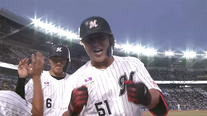 山口航輝が確信の同点11号2ラン！「絶対打ってやるって気持ちで」