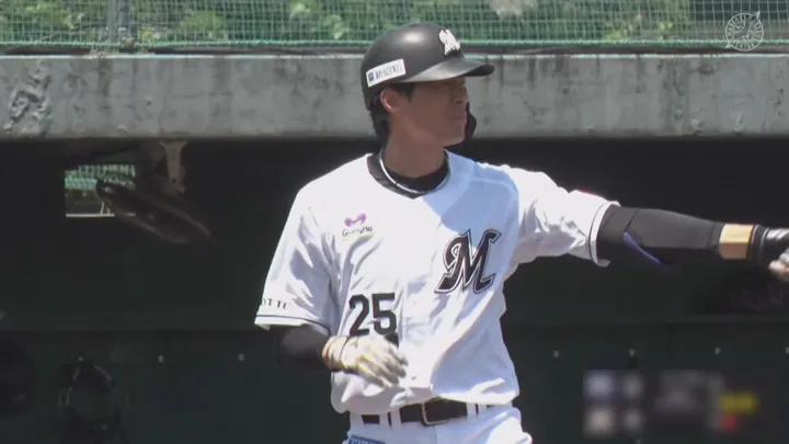 千葉ロッテマリーンズ・岡大海選手 ©パーソル パ・リーグTV