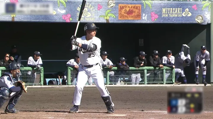 【キャンプ動画】豪快なアーチ！　内藤砲炸裂【オリックス・2月18日】