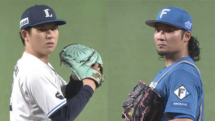 埼玉西武ライオンズ・武内夏暉投手（左）北海道日本ハムファイターズ・伊藤大海投手（右）©パーソル パ・リーグTV