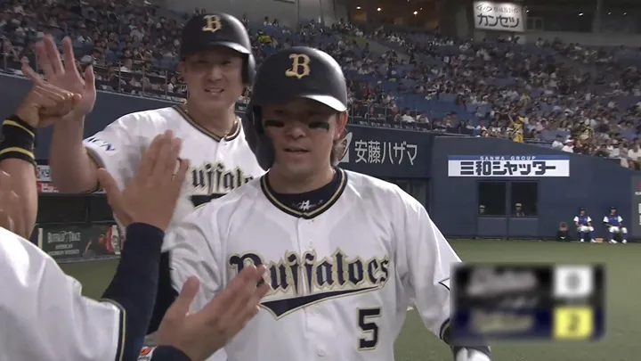 西野真弘が先制の7号2ラン！　1週間で3本塁打をマーク
