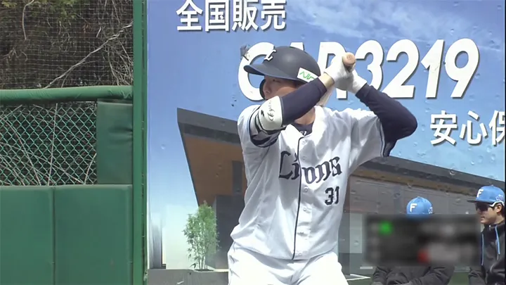 埼玉西武ライオンズ・茶野篤政選手 ©パーソル パ・リーグTV