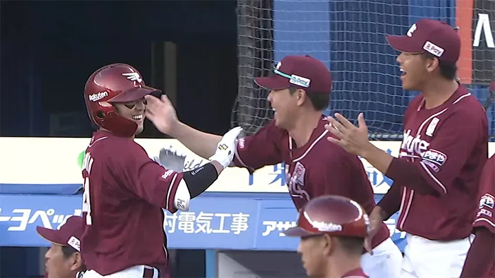 黒川史陽が先制の3ラン　千葉ロッテ・石川柊太の初球を捉える