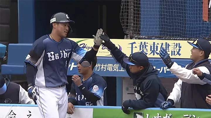 渡部聖弥がオープン戦1号　弾丸ライナーでホームランラグーンへ