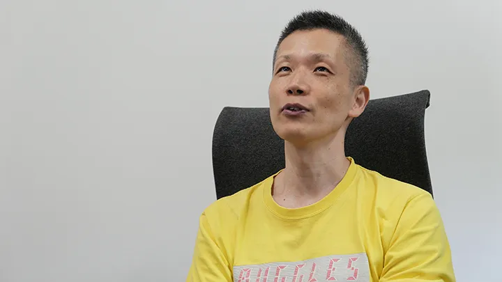 中山宙さん／「パーソルカメラ」の演出・撮影・編集・音楽／音効を担当。北爪さんいわく「インタビュー前の情報収集がすごい」。取材対象者と同世代のプロ野球選手をリサーチし、撮影時のアイスブレイクに活用しているという。