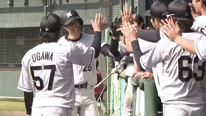 12球団OP戦第1号は岡大海のランニングホームラン