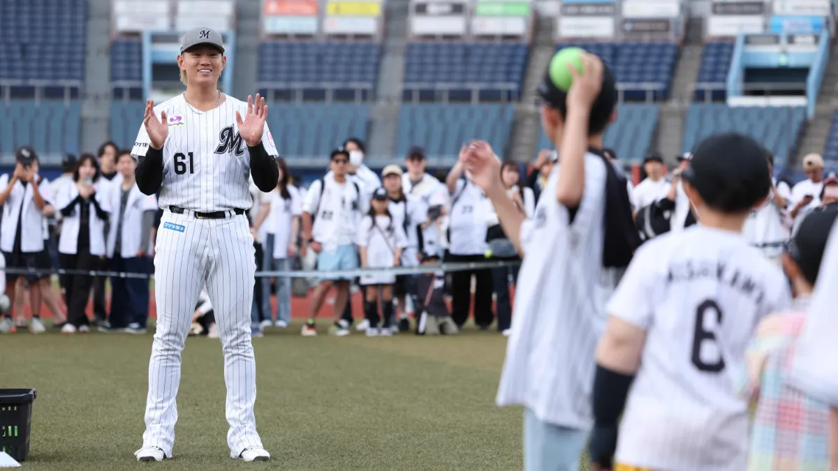 野球と食への関心を高める！　千葉ロッテ6選手が子どもたちと交流