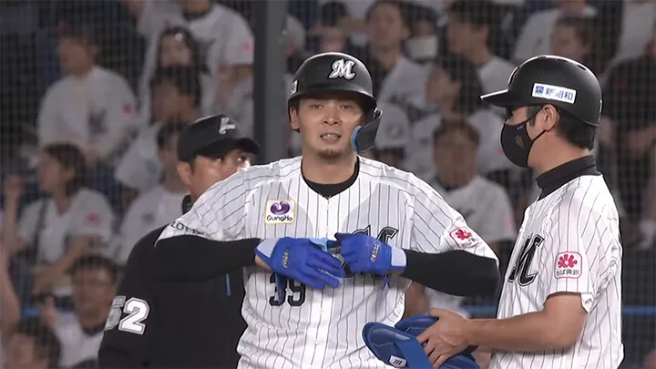 10安打6得点の千葉ロッテ快勝　井上広大は勝ち越しタイムリー　