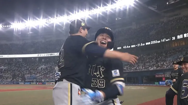 5年目でうれしい一発は先制のアーチ！　池田陵真がプロ初本塁打