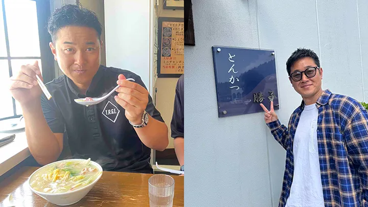 秋田縣秋田市<唐人街> (左) 宮城縣氣仙沼市<Tonkatsu Katsuko> (右) [照片:由Ginji先生提供]