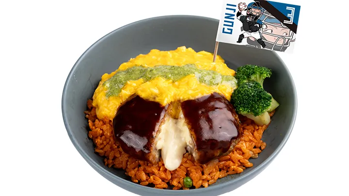チーズが「グングン」伸びる？！　チーズインハンバーグ×オムライス【パ・リーググルメ部 #115】