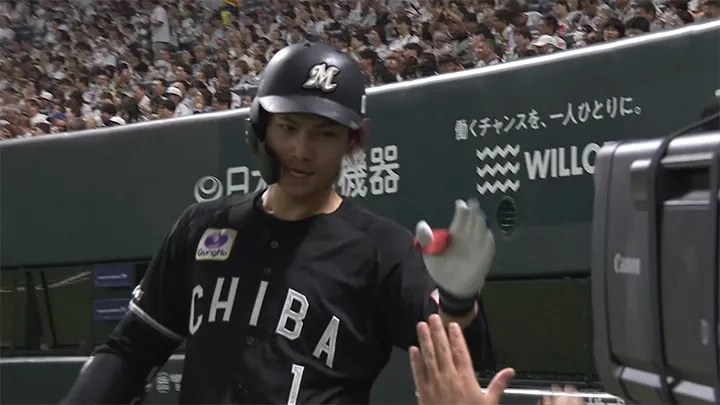 藤原恭大が初球先頭打者アーチ　プロ初登板・北斗の立ち上がりを攻める