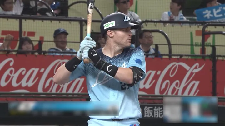 埼玉西武ライオンズ・ネビン選手 ©パーソル パ・リーグTV