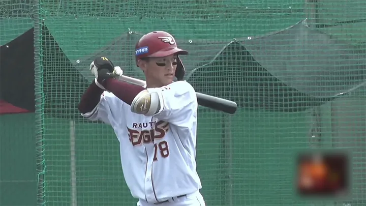 Tohoku Rakuten Golden Eagles player, Soshi Yoshino © Pacific League TV