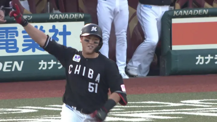 山口航輝がバースデーアーチ！　21号2ランで千葉ロッテ先制