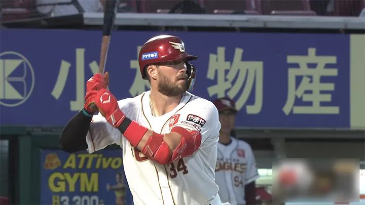 東北楽天ゴールデンイーグルス・マッカスカー選手 ©パーソル パ・リーグTV