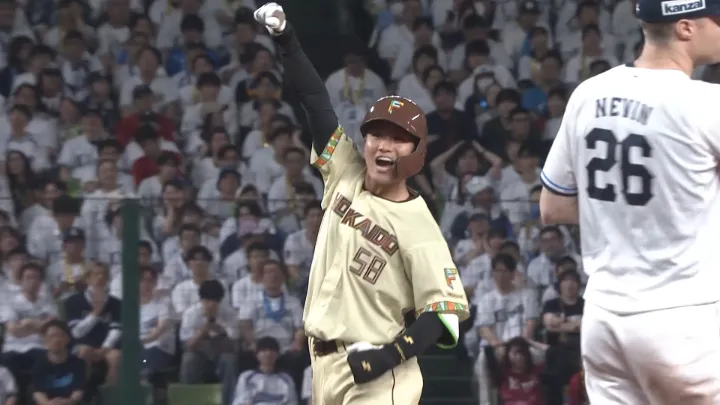 奈良間大己が勝ち越しの適時二塁打　最終盤に得点重ね北海道日本ハム逆転勝利