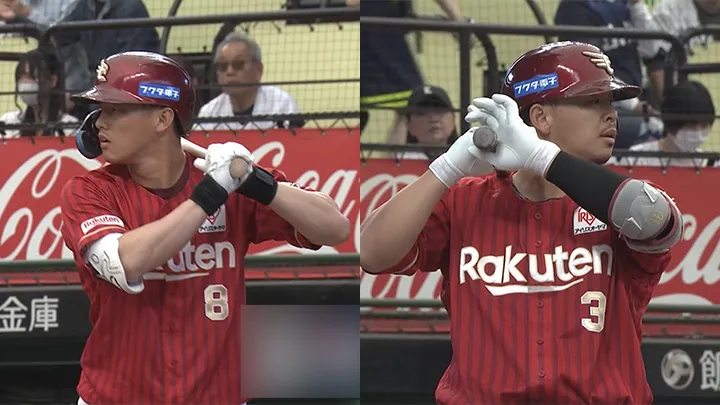 東北楽天ゴールデンイーグルス・辰己涼介選手（左）浅村栄斗選手（右）©パーソル パ・リーグTV