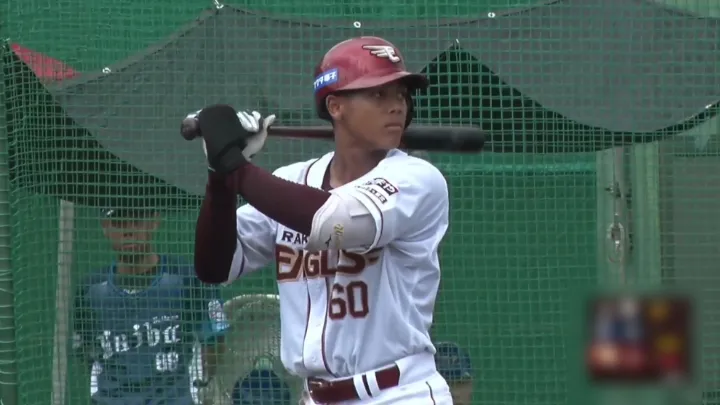東北楽天ゴールデンイーグルス・ワォーターズ選手©パーソル パ・リーグTV