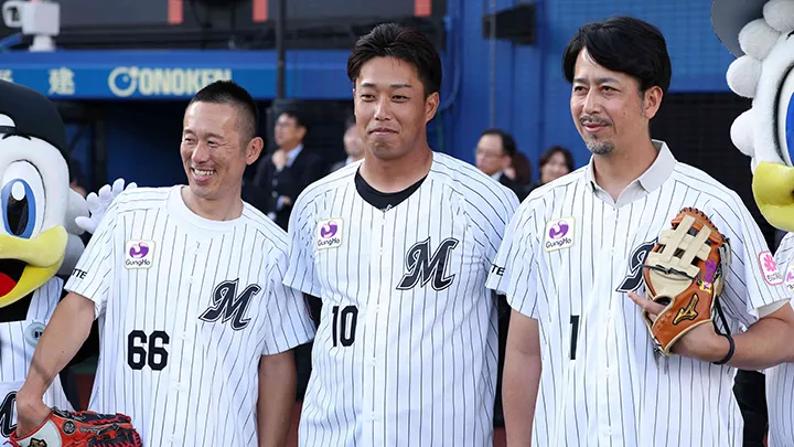 「TEAM26デー」セレモニアルピッチにOB・岡田幸文＆大嶺祐太＆加藤翔平が登場