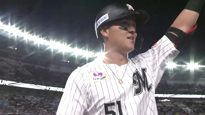 山口航輝が自身初の初球先頭打者アーチ！　千葉ロッテが先制