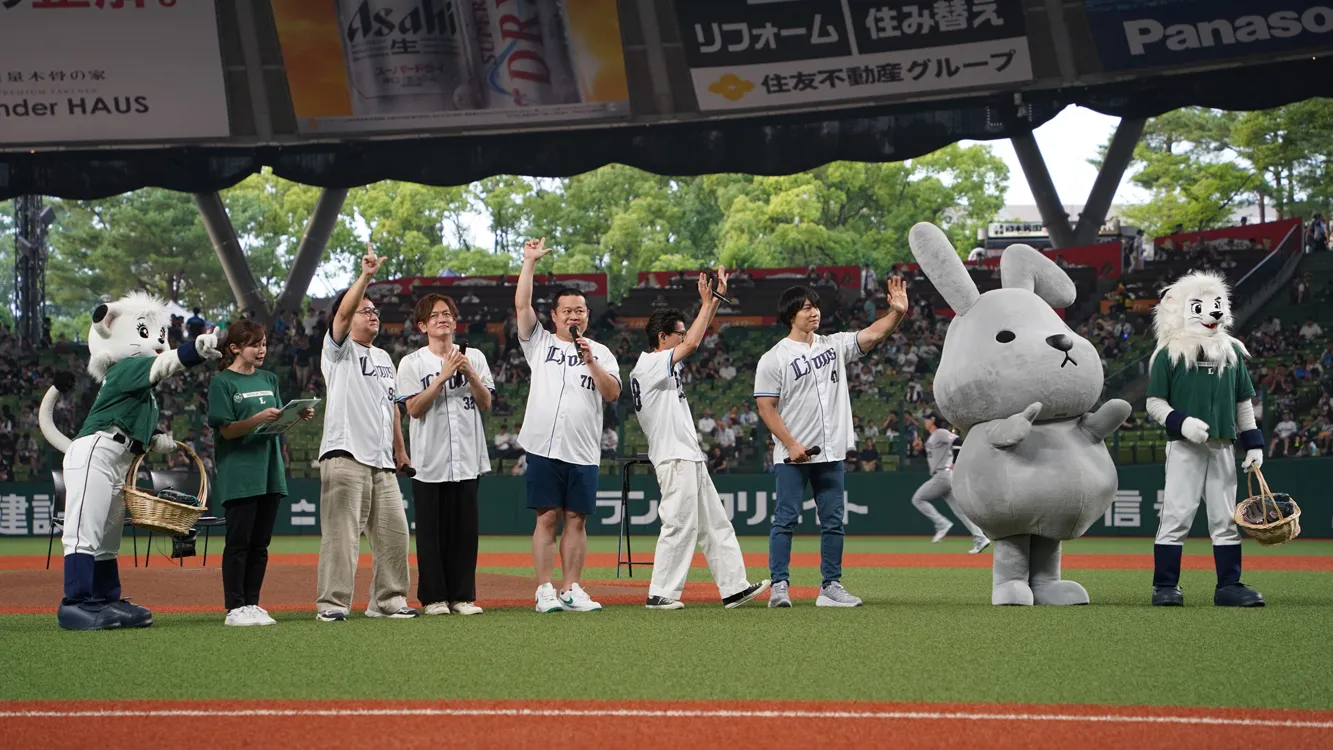 ラヴィット！×パ・リーグ6球団　ベルーナドームでのコラボ試合の様子