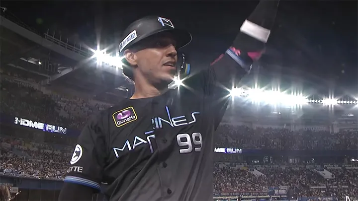 千葉ロッテマリーンズ・ソト選手 ©パーソル パ・リーグTV