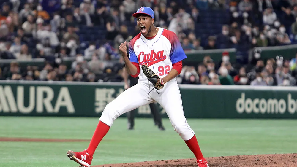 絶対的守護神ライデル・マルティネス投手。リードした展開で守護神に繋げるかが鍵となる © Federación Cubana de Béisbol y Softbol