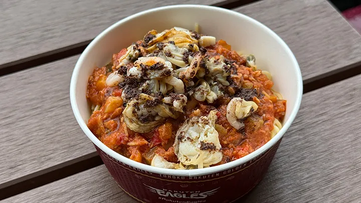 夏季限定の人気メニュー！　トマトベース＆魚介のスパゲッティ【パ・リーググルメ部 #134】