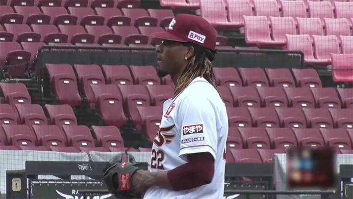 東北楽天ゴールデンイーグルス・ウレーニャ投手 ©パーソル パ・リーグTV