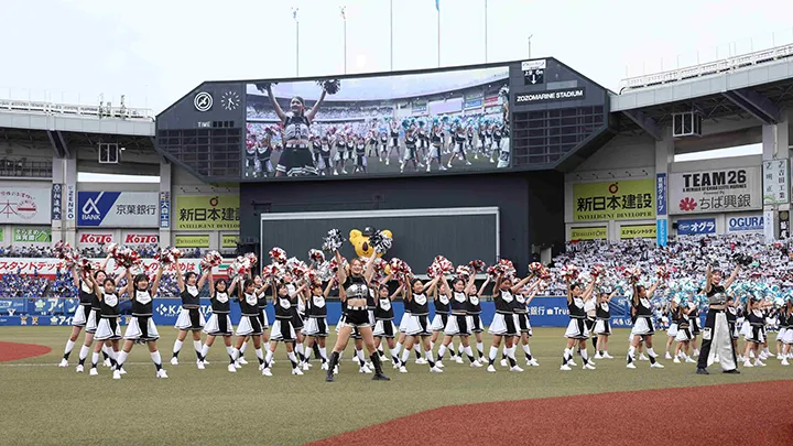 ZOZOマリンスタジアムでのグラウンドパフォーマンス【写真・球団提供】