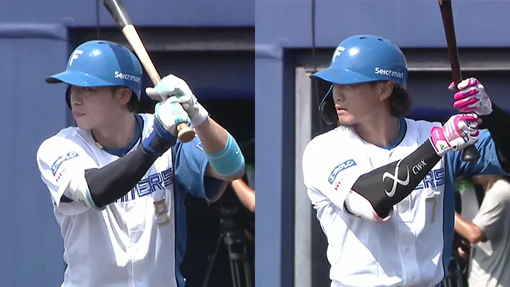 北海道日本ハムファイターズ・中島卓也選手（左）西川遥輝選手（右）©パーソル パ・リーグTV